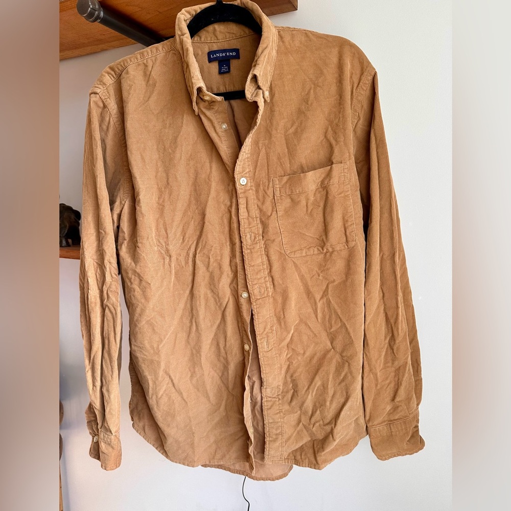 Lands End Corduroy Button Up